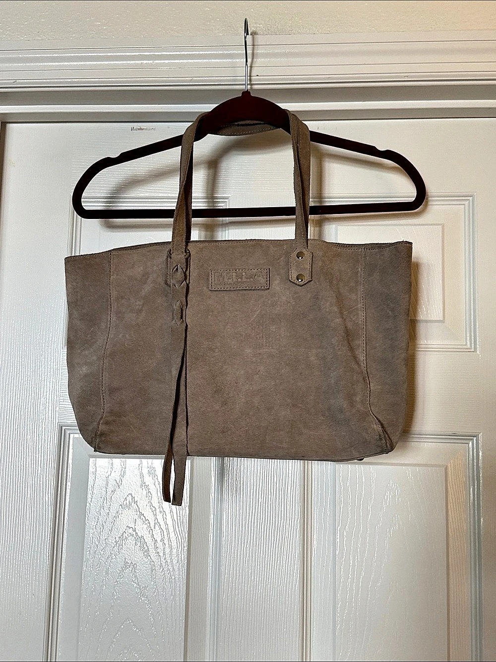 M.I.L.A Brown Suede Tote Bag